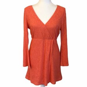 NWT Altar’d State Orange Lace Mini Boho Dress Med